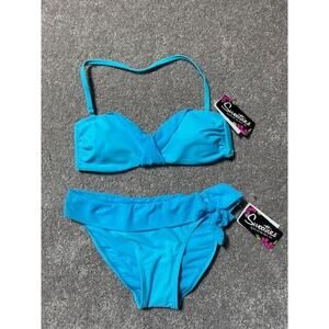 Smoothies Bikini 2 Piece Swimwear S Halter Padded Classic Pool Beach Tropical
